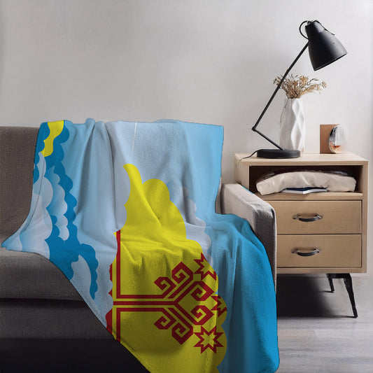 Chuvashia Day Clouds Blankets & Throws | Soft Premium Blankets | City Posters Plus