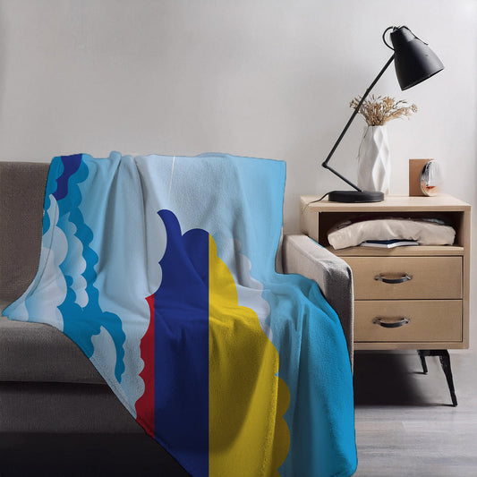 Colombia Day Clouds Blankets & Throws | Soft Premium Blankets | City Posters Plus
