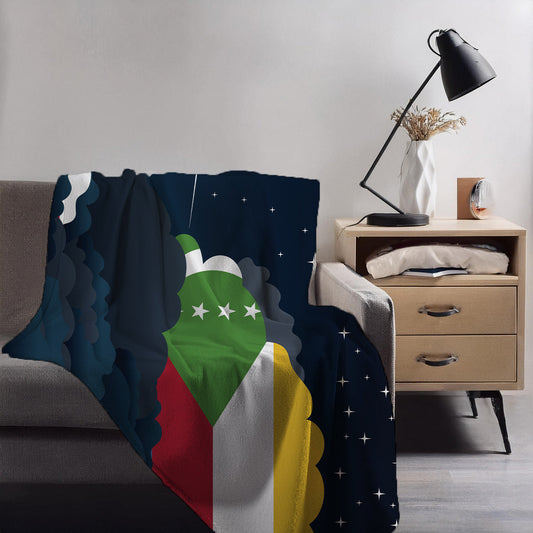 Comoros Night Clouds Blankets & Throws | Premium Soft Blankets | City Posters Plus