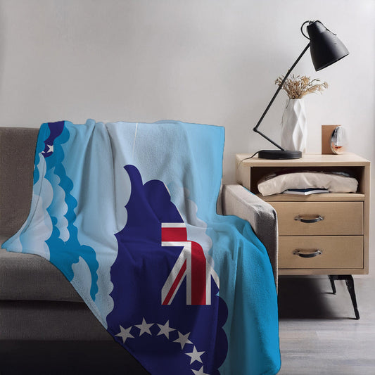Cook Islands Day Clouds Blankets & Throws | Soft Premium Blankets | City Posters Plus