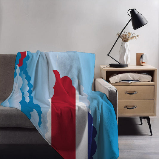 Costa Rica Day Clouds Blankets & Throws | Soft Premium Blankets | City Posters Plus