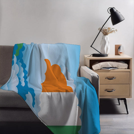 Cote DIvoire Day Clouds Blankets & Throws | Soft Premium Blankets | City Posters Plus