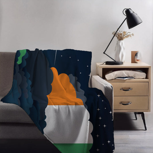 Cote DIvoire Night Clouds Blankets & Throws | Premium Soft Blankets | City Posters Plus
