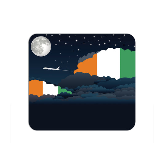 Cote DIvoire Airplane Airport Flight Night Clouds Mousepad 