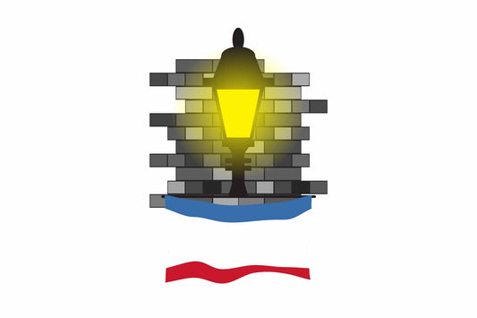 Crimea Town Street Lamp Bricks Sticker & Magnet