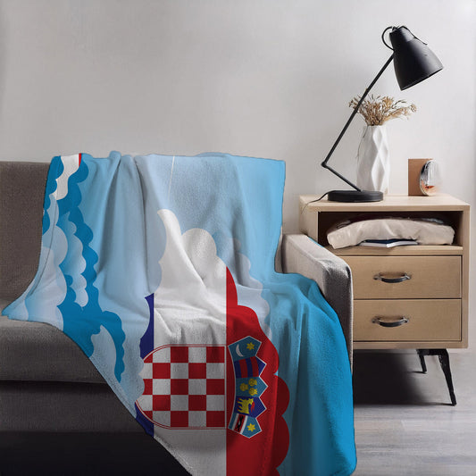 Croatia Day Clouds Blankets & Throws | Soft Premium Blankets | City Posters Plus