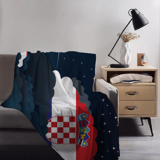 Croatia Night Clouds Blankets & Throws | Premium Soft Blankets | City Posters Plus