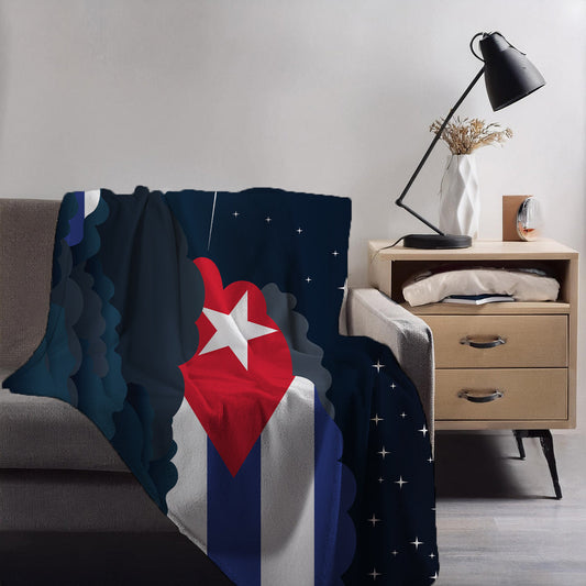 Cuba Night Clouds Blankets & Throws | Premium Soft Blankets | City Posters Plus