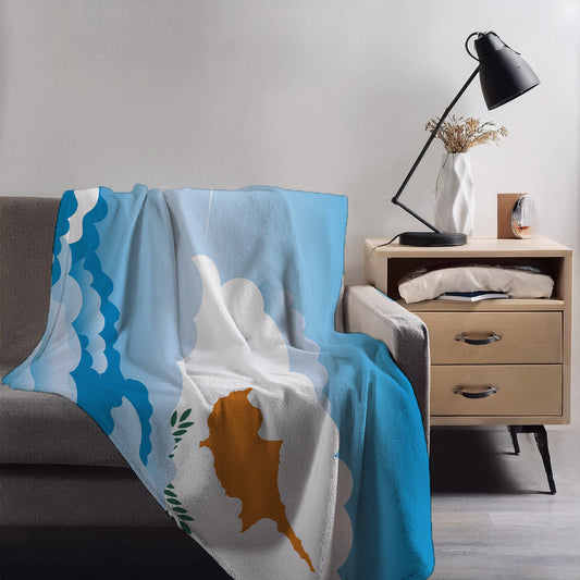 Cyprus Day Clouds Blankets & Throws | Soft Premium Blankets | City Posters Plus