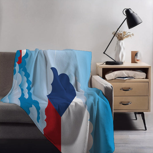 Czech Republic Day Clouds Blankets & Throws | Soft Premium Blankets | City Posters Plus