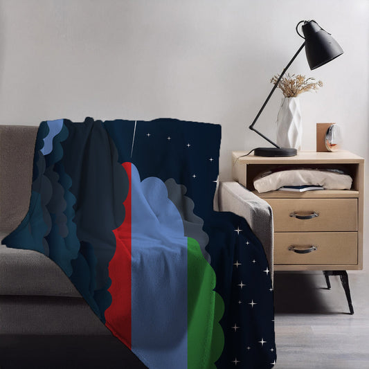 Dagestan Night Clouds Blankets & Throws | Premium Soft Blankets | City Posters Plus