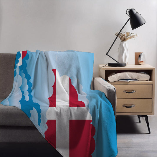 Denmark Day Clouds Blankets & Throws | Soft Premium Blankets | City Posters Plus