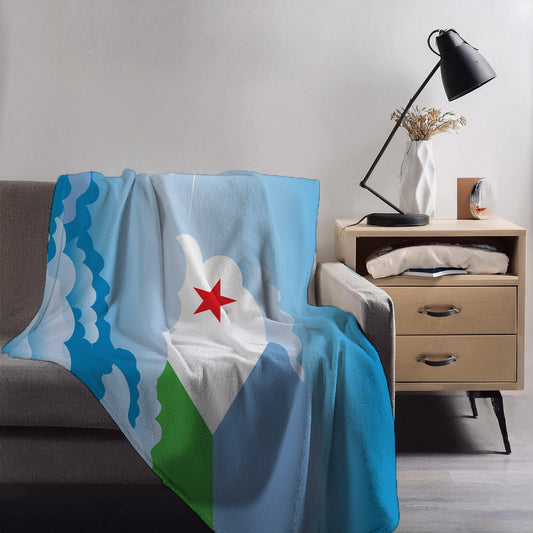 Djibouti Day Clouds Blankets & Throws | Soft Premium Blankets | City Posters Plus