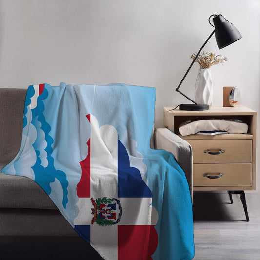 Dominican Republic Day Clouds Blankets & Throws | Soft Premium Blankets | City Posters Plus