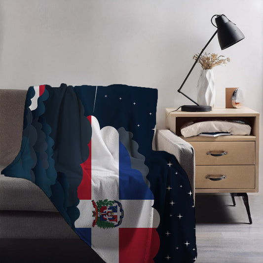 Dominican Republic Night Clouds Blankets & Throws | Premium Soft Blankets | City Posters Plus