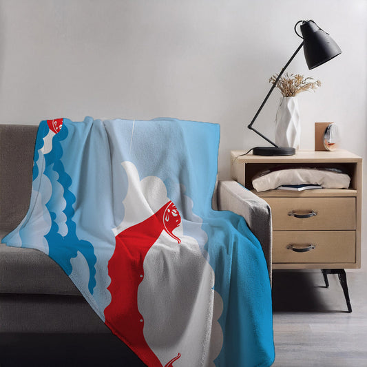Easter Island Rapa Nui Day Clouds Blankets & Throws | Soft Premium Blankets | City Posters Plus