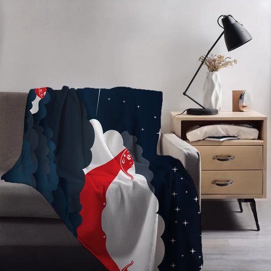 Easter Island Rapa Nui Night Clouds Blankets & Throws | Premium Soft Blankets | City Posters Plus