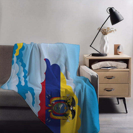 Ecuador Day Clouds Blankets & Throws | Soft Premium Blankets | City Posters Plus
