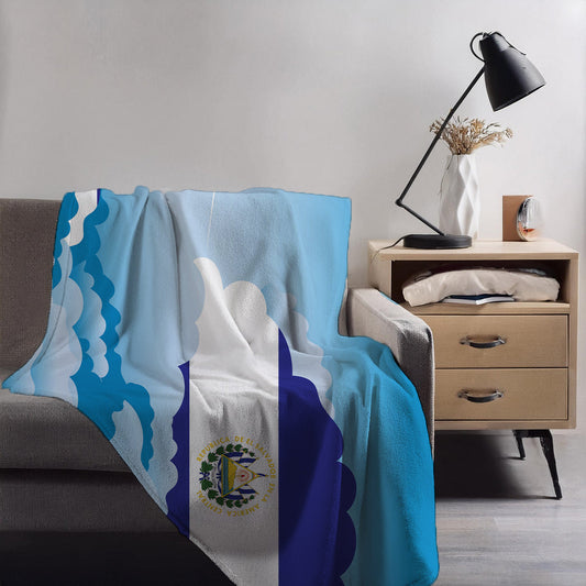 El Salvador Day Clouds Blankets & Throws | Soft Premium Blankets | City Posters Plus
