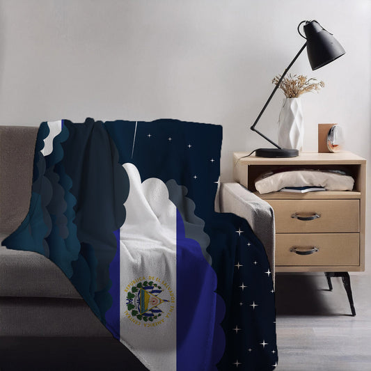 El Salvador Night Clouds Blankets & Throws | Premium Soft Blankets | City Posters Plus