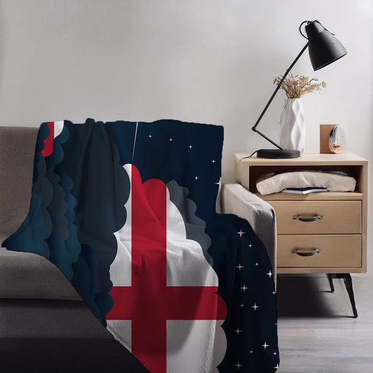 England Night Clouds Blankets & Throws | Premium Soft Blankets | City Posters Plus