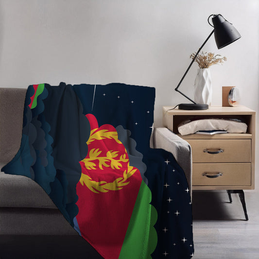Eritrea Night Clouds Blankets & Throws | Premium Soft Blankets | City Posters Plus