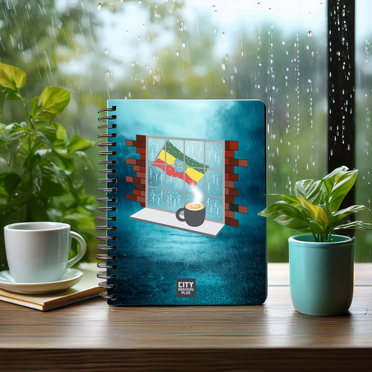 Ethiopia Coffee Rain Notebook
