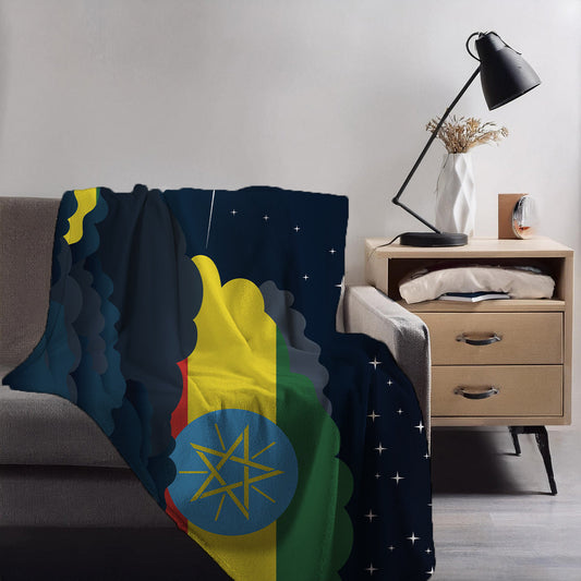 Ethiopia Night Clouds Blankets & Throws | Premium Soft Blankets | City Posters Plus