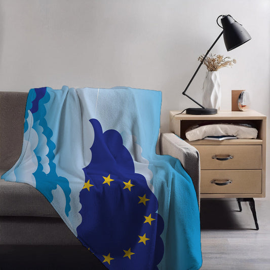 European Union Day Clouds Blankets & Throws | Soft Premium Blankets | City Posters Plus