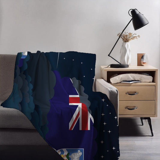 Falkland Islands Night Clouds Blankets & Throws | Premium Soft Blankets | City Posters Plus