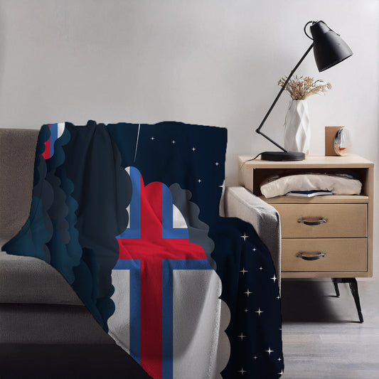 Faroe Islands Night Clouds Blankets & Throws | Premium Soft Blankets | City Posters Plus