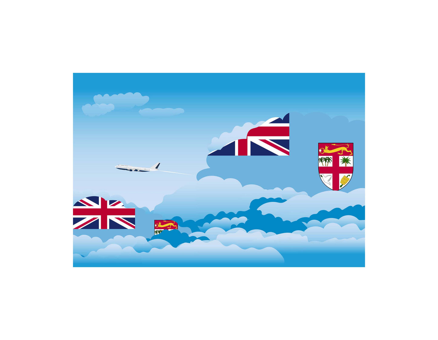 Fiji Day Clouds Blankets & Throws | Soft Premium Blankets | City Posters Plus
