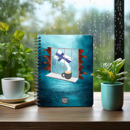 Finland Coffee Rain Notebook
