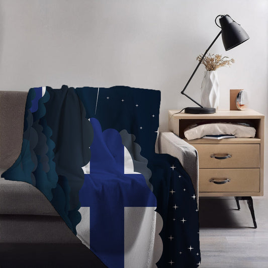 Finland Night Clouds Blankets & Throws | Premium Soft Blankets | City Posters Plus