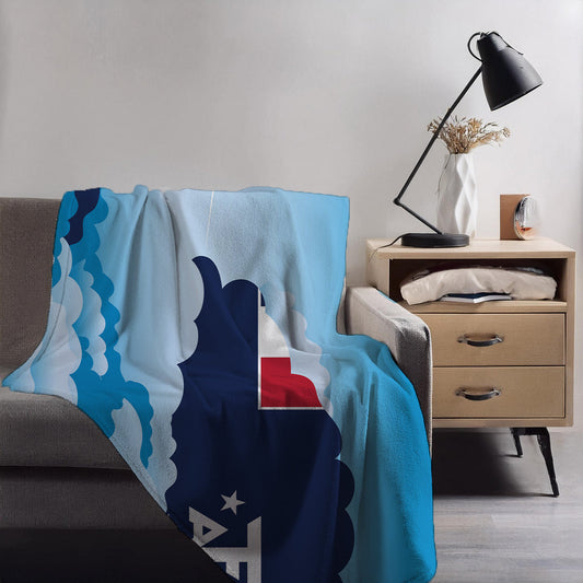 French Southern Case and Antarctic Lands Day Clouds Blankets & Throws | Soft Premium Blankets | City Posters Plus