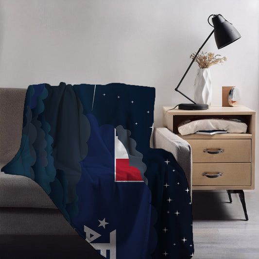 French Southern Case and Antarctic Lands Night Clouds Blankets & Throws | Premium Soft Blankets | City Posters Plus