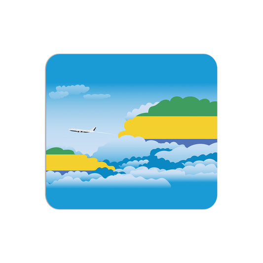 Gabon Airplane Airport Flight Day Clouds Mousepad 