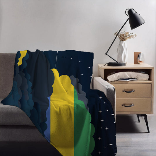 Gabon Night Clouds Blankets & Throws | Premium Soft Blankets | City Posters Plus