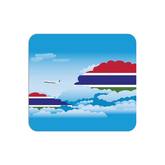 Gambia Airplane Airport Flight Day Clouds Mousepad 