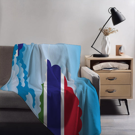 Gambia Day Clouds Blankets & Throws | Soft Premium Blankets | City Posters Plus