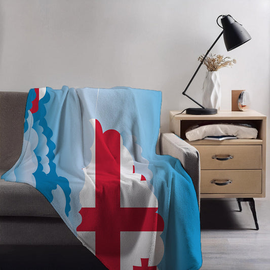 Georgia Day Clouds Blankets & Throws | Soft Premium Blankets | City Posters Plus