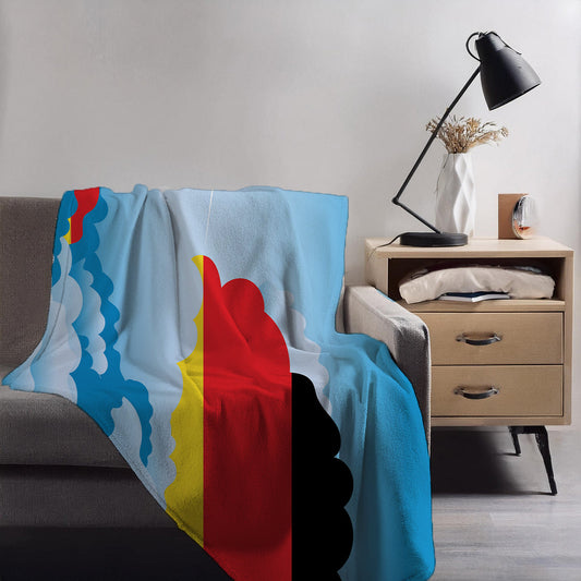 Germany Day Clouds Blankets & Throws | Soft Premium Blankets | City Posters Plus