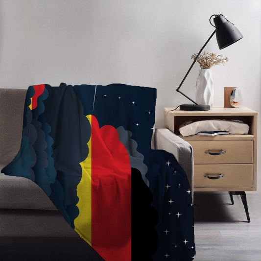 Germany Night Clouds Blankets & Throws | Premium Soft Blankets | City Posters Plus