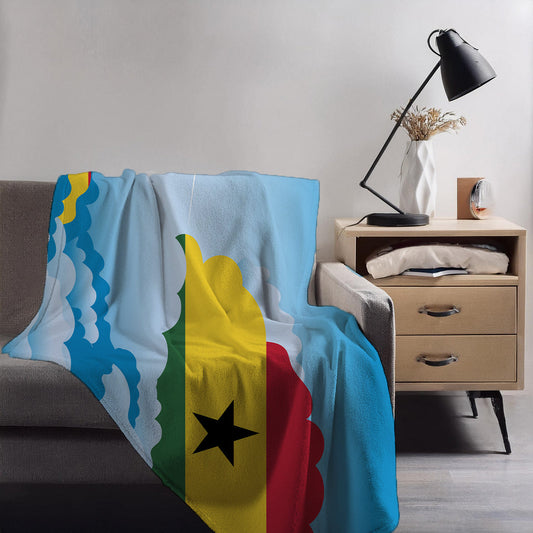 Ghana Day Clouds Blankets & Throws | Soft Premium Blankets | City Posters Plus