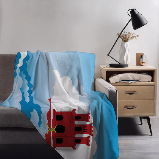 Gibraltar Day Clouds Blankets & Throws | Soft Premium Blankets | City Posters Plus