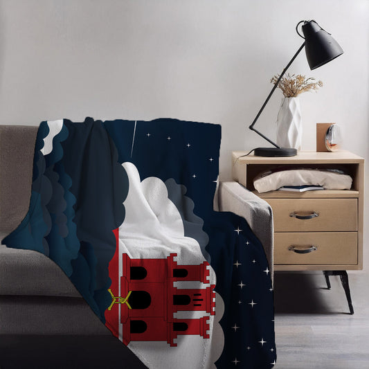 Gibraltar Night Clouds Blankets & Throws | Premium Soft Blankets | City Posters Plus