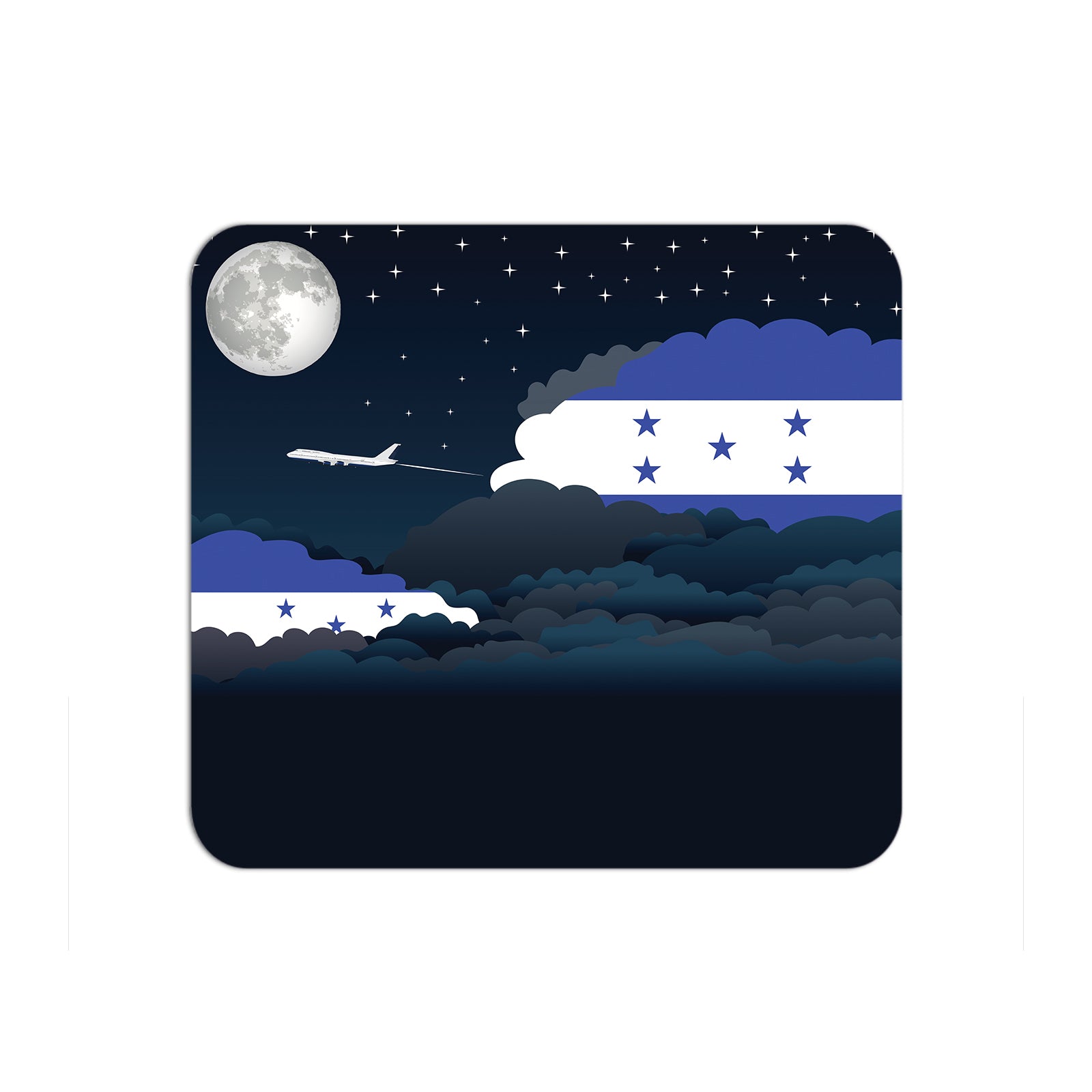 Honduras Airplane Airport Flight Night Clouds Mousepad 