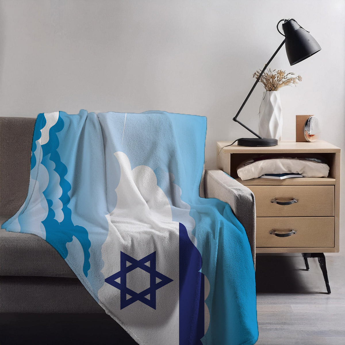 Israel Day Clouds Blankets & Throws | Soft Premium Blankets | City Posters Plus