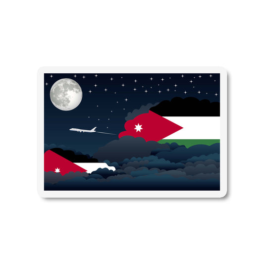 Jordan Airplane Night Clouds Sticker & Magnet