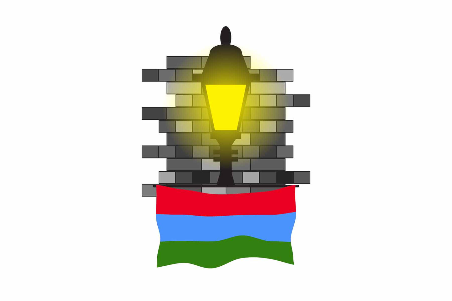 Karelia Town Street Lamp Bricks Sticker & Magnet